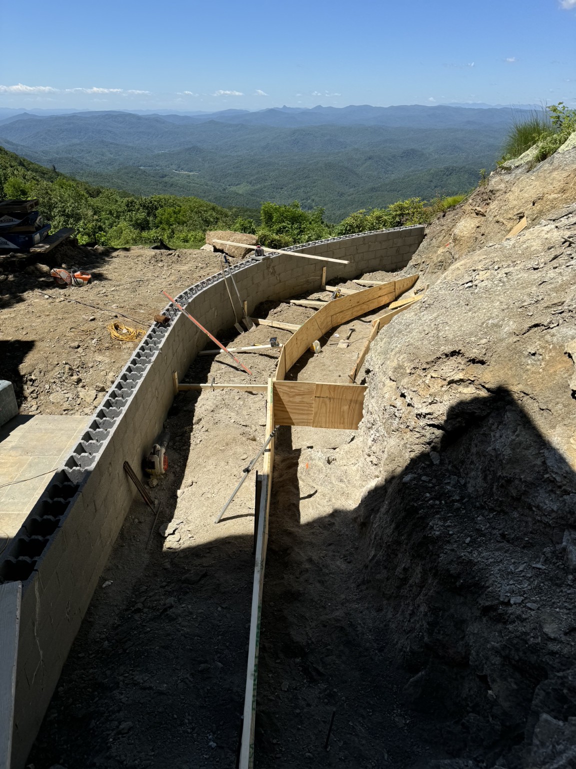 Bower Brothers Grading retaining wall project